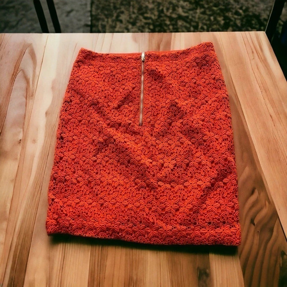Forever 21 Mini skirt Orange with crotchet details - Picture 5 of 8
